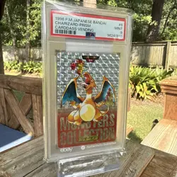 Charizard Pokemon 1996 Prism Carddass Vending Red Japanese 006 PSA 9 - Image 2