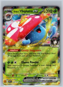 Erika's Vileplume ex 003/217 Double Rare Ascended Heroes Pokemon Near Mint - Image 1