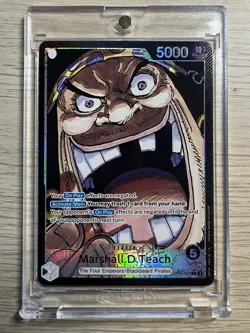 Marshall.D.Teach OP09-081 Alt Art Leader One Piece Emperors in the New World NM - Image 1