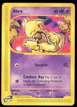 Abra 93/165 Common Expedition Base Set Pokemon LP - Image 1