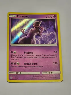 Pokemon TCG Detective Pikachu 12/18 Mewtwo HOLO Rare Ultra - Image 1