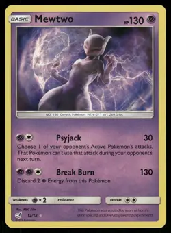 Pokemon Mewtwo 12/18 Detective Pikachu Ultra Rare LP - Image 1