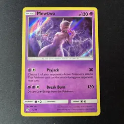 Mewtwo 12/18 Detective Pikachu Rare Ultra Pokemon - Image 1