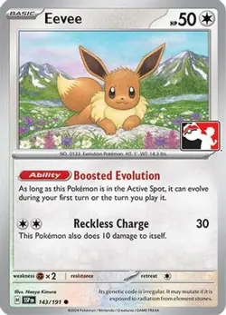 Eevee 143/191 Prize Pack Series Cards Holo Common NM - Image 3