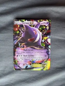 Pokemon Gengar EX Ultra Rare Full Art Holo Card 34/119 XY Phantom Forces LP - Image 1