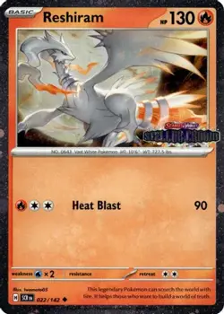 Reshiram (Stellar Crown Stamped) 022/142 Miscellaneous Cards & Products NM - Image 3