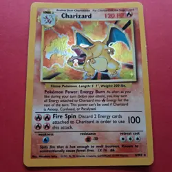 1999 Pokemon Base Set Unlimited Charizard Card Holo Rare - Image 1