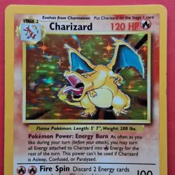 1999 Pokemon Base Set Unlimited Charizard Card Holo Rare - Image 3