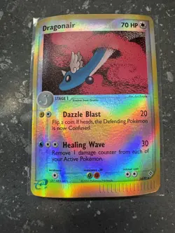 2003 RARE Pokemon Card Dragonair 14/97 EX Dragon Reverse Holo DAMAGED - Image 1