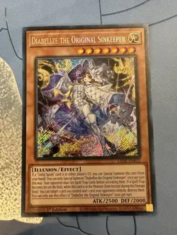 YuGiOh Cards Diabellze the Original Sinkeeper LEDE-EN012 Secret Rare 1st Ed NM - Image 1