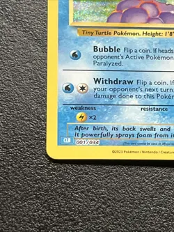Squirtle - Classic Collection Trading Card Game Holo 001/034 - Image 2