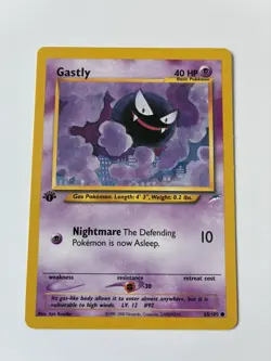 Gastly 65/105 Pokemon 1st Edition Neo Destiny NM Vintage 2002 Card - Image 1