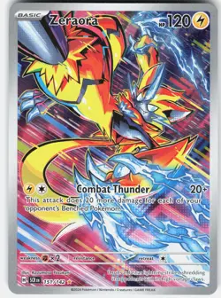 Pokemon Zeraora 151/142 Illustration Rare Stellar Crown Pokemon Holo Near Mint - Image 1
