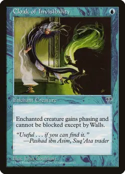 Mirage Cloak of Invisibility MTG Magic the Gathering NM - Image 1