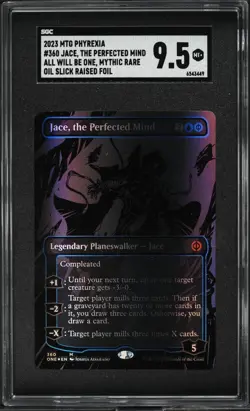 2023 MTG Phyrexia All Will Be One Oil Slick Raised Foil Jace Perfected Mind #360 - Image 1
