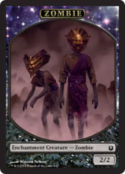 MTG - Zombie Token - Born of the Gods - NM, English Magic FLAT RATE SHIP - Image 1