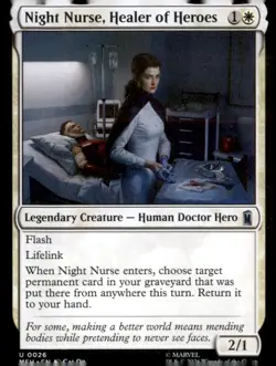 Night Nurse, Healer of Heroes 26 Marvel Super Heroes Magic: The Gathering NM - Image 1