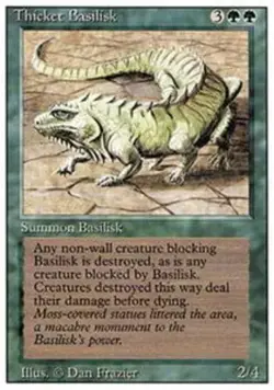 Thicket Basilisk LP Revised Edition 3ED Magic MTG - Image 1