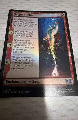 Origin of Thor Commander: Marvel Super Heroes Foil Mtg M/NM - Image 1