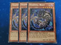 Yugioh! X3 Playset Shaddoll Beast DUEA-EN027 Rare 1st Edition - Image 1