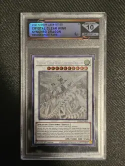 Yugioh DSG GEM MINT 10 Crystal Clear Wing Synchro Dragon Ghost Rare LED8-EN005 - Image 3