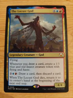 The Locust God - 0335 (March of the Machine) - Near Mint NM - Mythic - Image 1