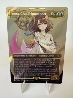 Yuna, Grand Summoner (Surge Foil, Borderless, FIC 216) - MTG Final Fantasy - Image 1