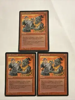 Goblin Grenade X3 MTG Fallen Empires Magic The Gathering Frazier Moderate Play - Image 1
