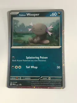 Pokemon TCG Promo SVP 041 Holographic Cosmos Wooper w Swirl Near Mint - Image 1