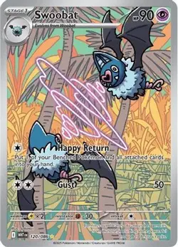 Swoobat 120/086 White Flare Illustration Rare NM - Image 3