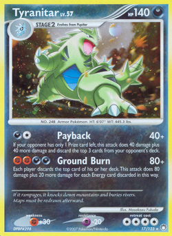 Tyranitar 17/123 Mysterious Treasures Rare HP - Image 3