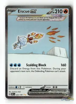 Eiscue ex 222/197 Obsidian Flames Special Illustration Rare NM - Image 1