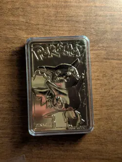 PIKACHU Pokemon 23K Gold Plated Trading Card 1999 Burger King Limited Edition - Image 2