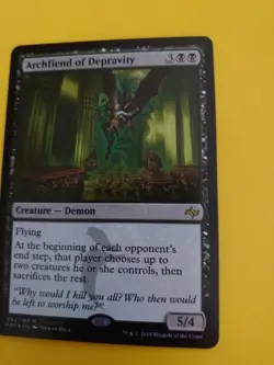 FOIL Archfiend of Depravity. NM Fate reforged rare demon MTG Card. - Image 2