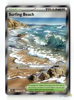 Surfing Beach 114/086 Chaos Rising Ultra Rare NM - Image 1