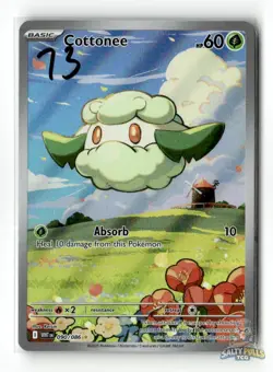 Cottonee 090/086 White Flare Illustration Rare NM - Image 1