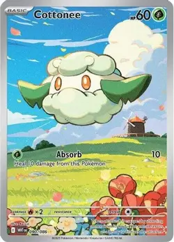 Cottonee 090/086 White Flare Illustration Rare NM - Image 3