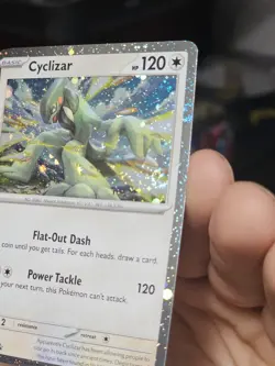 Pokemon TCG Cyclizar SVP 096 Cosmos Holo Promo W/Double Swirl + Holo Bleed NM/LP - Image 3