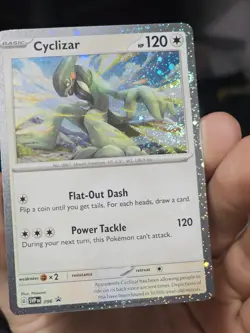Pokemon TCG Cyclizar SVP 096 Cosmos Holo Promo W/Double Swirl + Holo Bleed NM/LP - Image 4