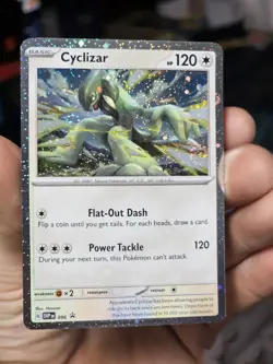 Pokemon TCG Cyclizar SVP 096 Cosmos Holo Promo W/Double Swirl + Holo Bleed NM/LP - Image 5