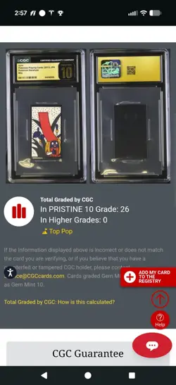 (POP 26) CGC 10 PRISTINE Pokemon Jynx Kanto - May Hanafuda 2013 Playing Cards - Image 4