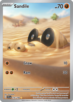 Sandile 216/198 Scarlet & Violet Illustration Rare NM - Image 3