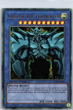 Obelisk the Tormentor (25th Anniversary Edition) LC01-EN001 - Yu Gi Oh Card - NM - Image 1