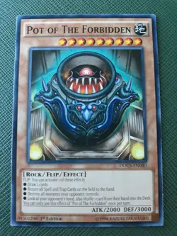1x Pot of the Forbidden DOCS-EN040 1st Edition Near Mint YuGiOh! Card - Image 1