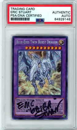 PSA Signed Eric Stuart Blue-Eyes Twin Burst Dragon SHVI-EN099 1st Edition - Image 1