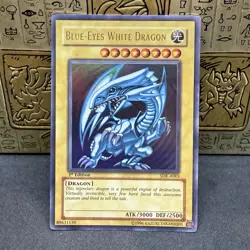 Yugioh Blue-Eyes White Dragon SDK-A001 Ultra Rare 1st Edition LP - Image 1