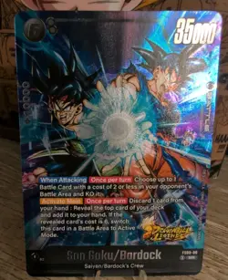 SR Super Rare Bardock Goku Kamehama Dragon Ball Fusion World Legends Stamped DBZ - Image 1