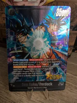 SR Super Rare Bardock Goku Kamehama Dragon Ball Fusion World Legends Stamped DBZ - Image 3