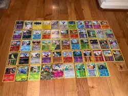 Pokemon TCG Vtg Sun & Moon/XY/ Black & White All Reverse Holo Foil 53 Card Lot - Image 1