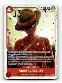 Monkey.D.Luffy OP12-015 Legacy of the Master Super Rare NM - Image 2
